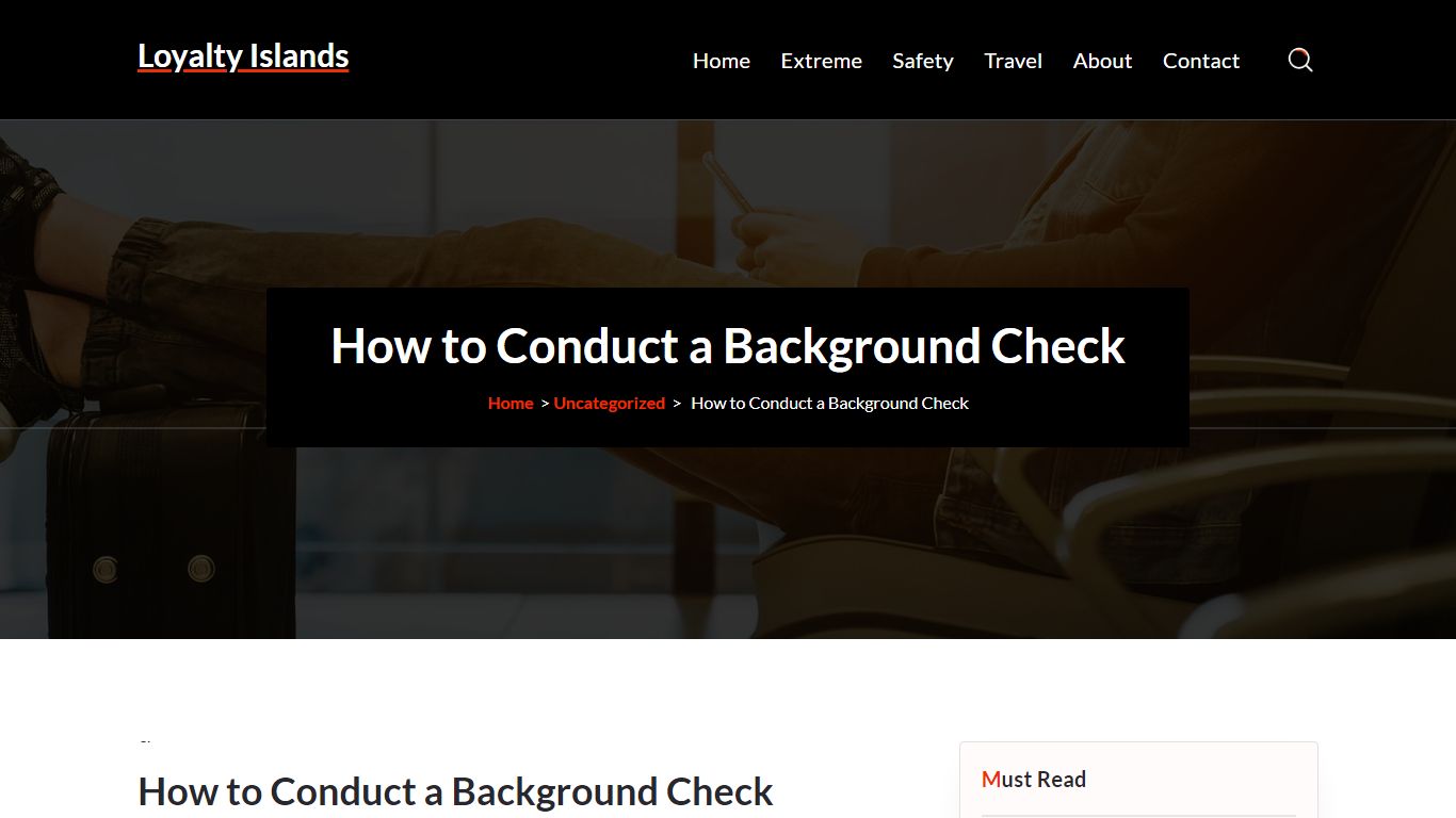 How to Conduct a Background Check - Loyalty Islands